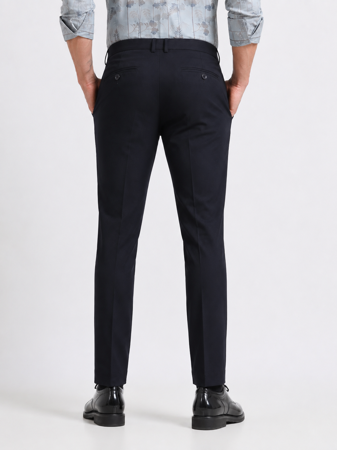 Ink Blue 4-Way Stretch Formal Trouser