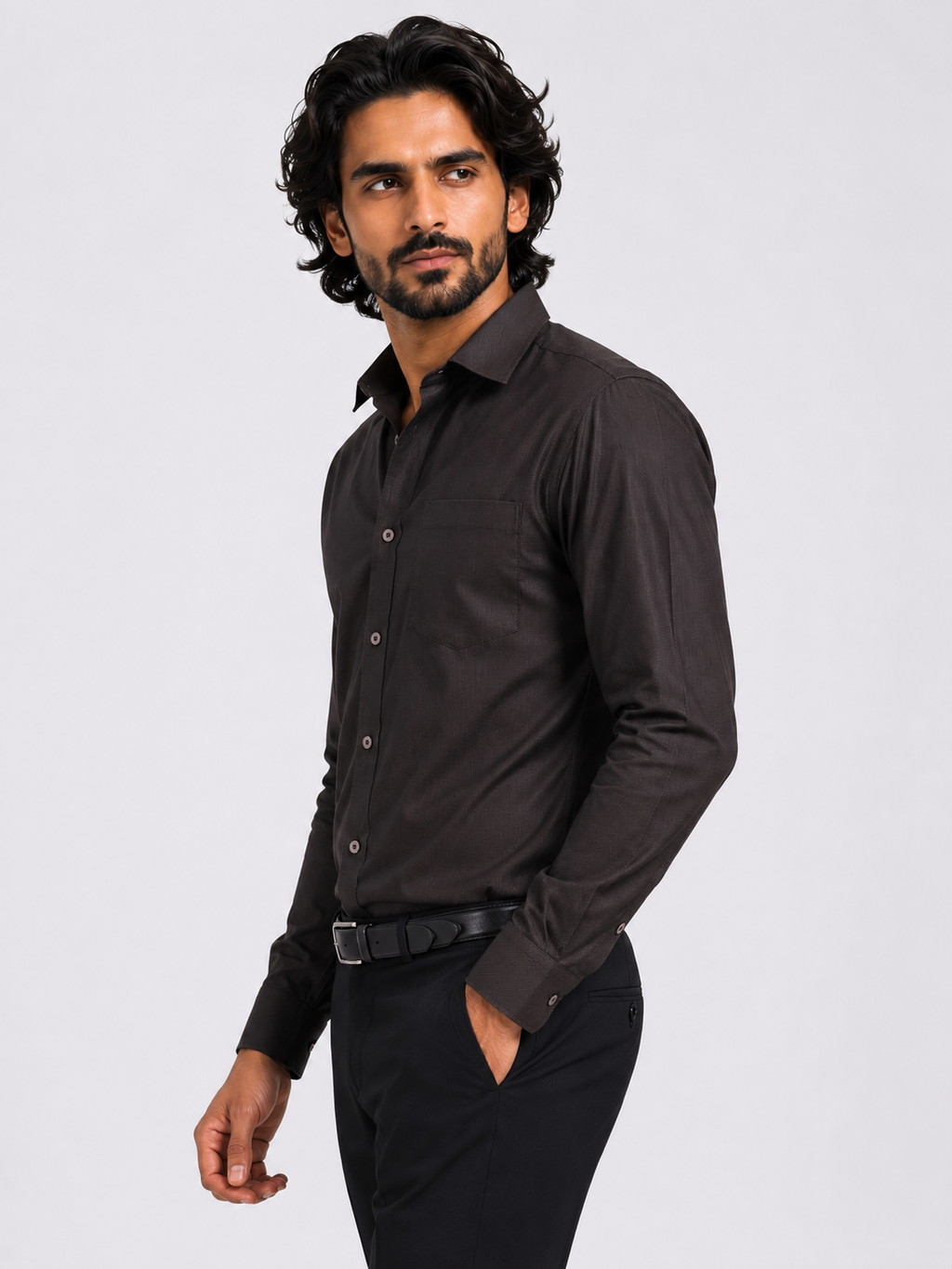 Espresso Prism Jacquard Shirt