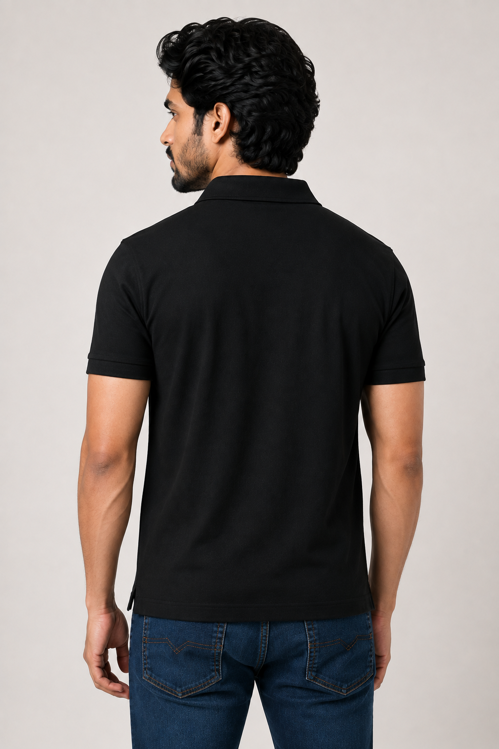 Premium Black Piqué Polo T-Shirt