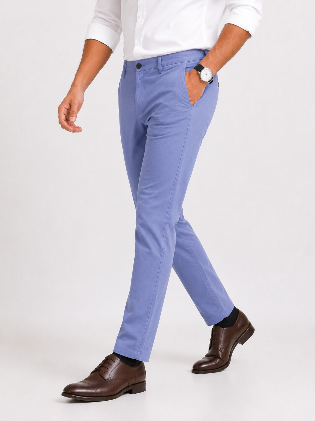 Airforce Blue Cotton Trousers