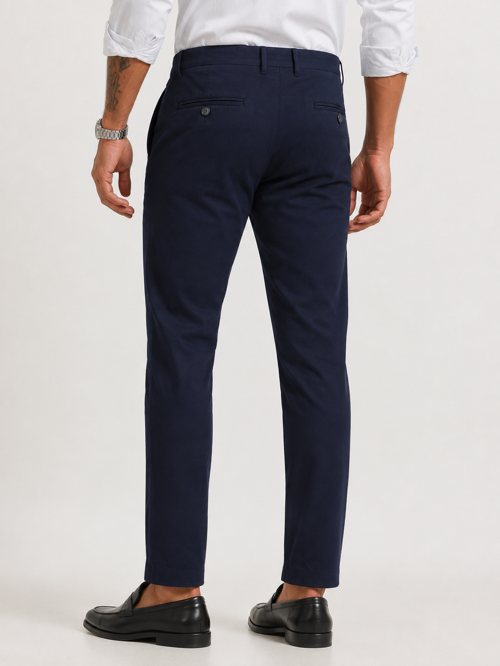 Navy Dobby Trouser