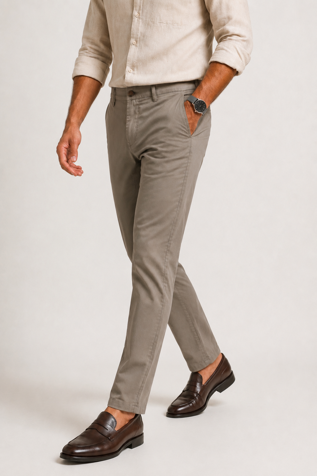 Light Khaki Twill Trouser