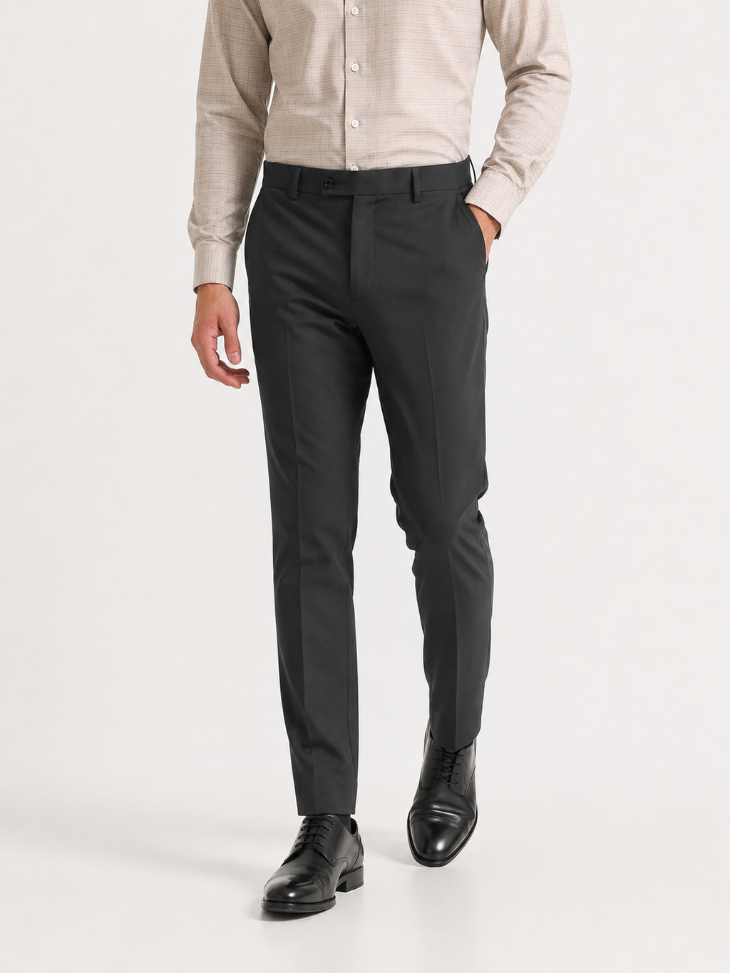 Charcoal 4-Way Stretch Formal Trouser