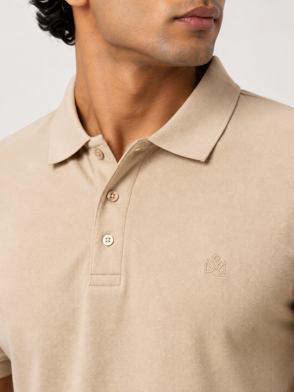 Premium Beige Piqué Polo T-Shirt