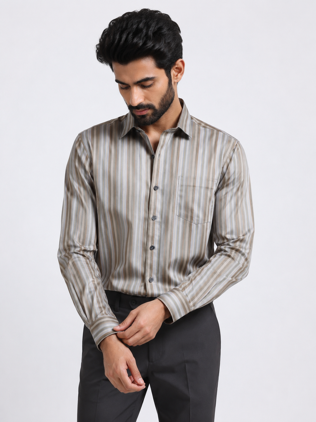 Sahara Stripe Jacquard Artisan Shirt