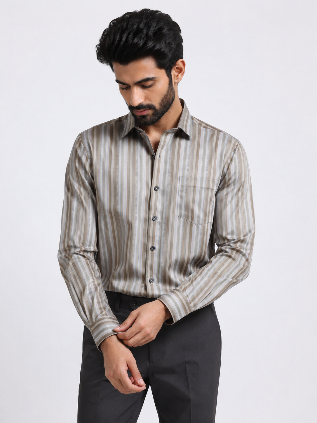 Sahara Stripe Jacquard Artisan Shirt