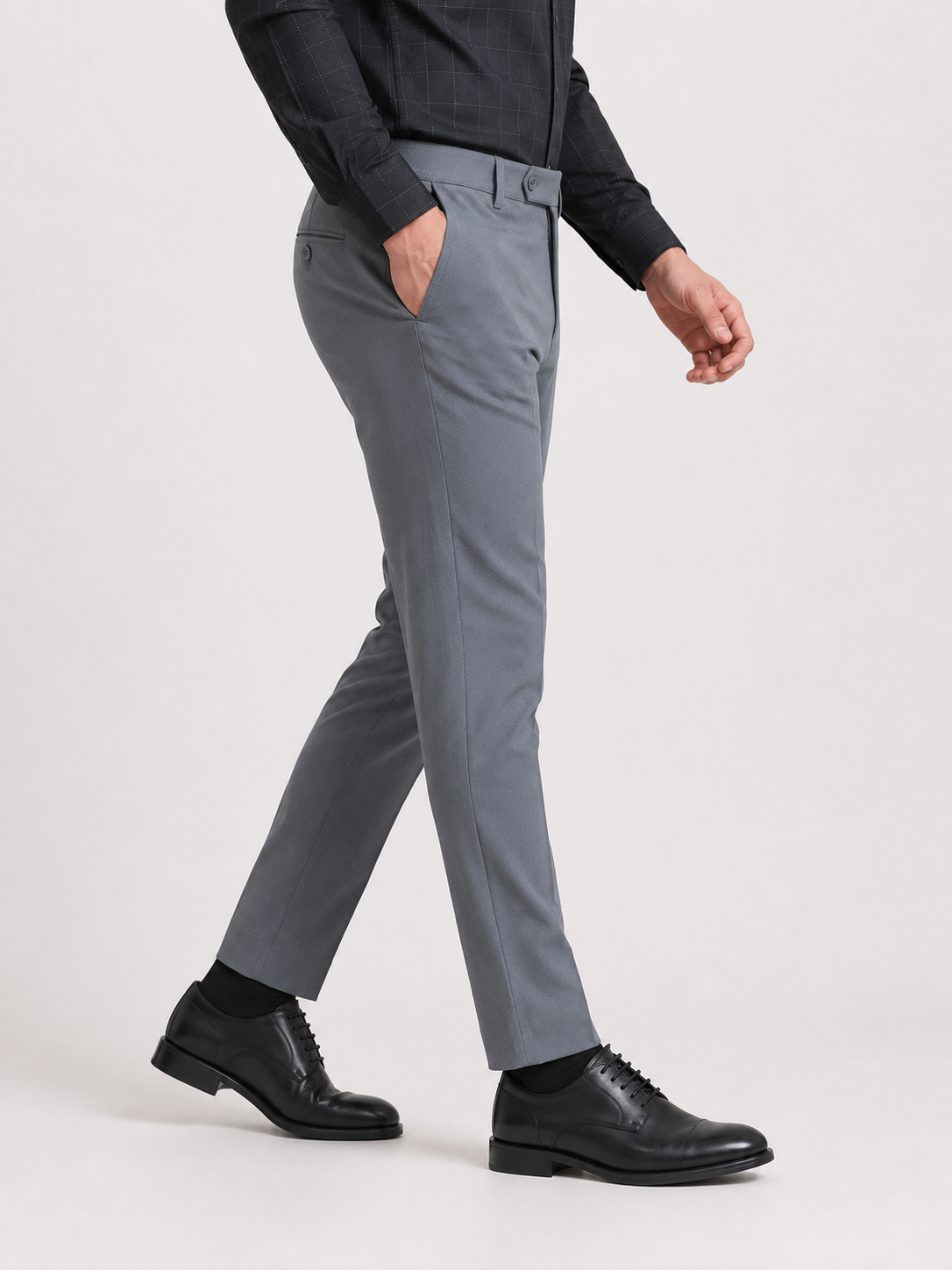 Slate Grey 4-Way Stretch Formal Trouser