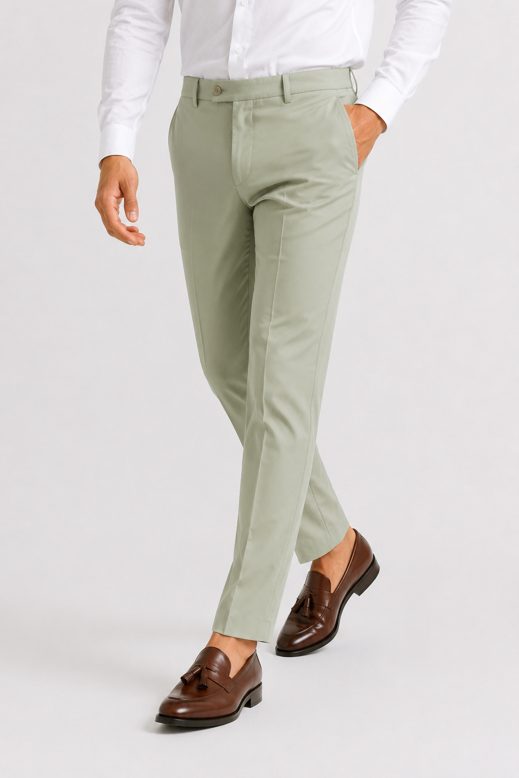 Pista Green 4-Way Stretch Formal Trouser
