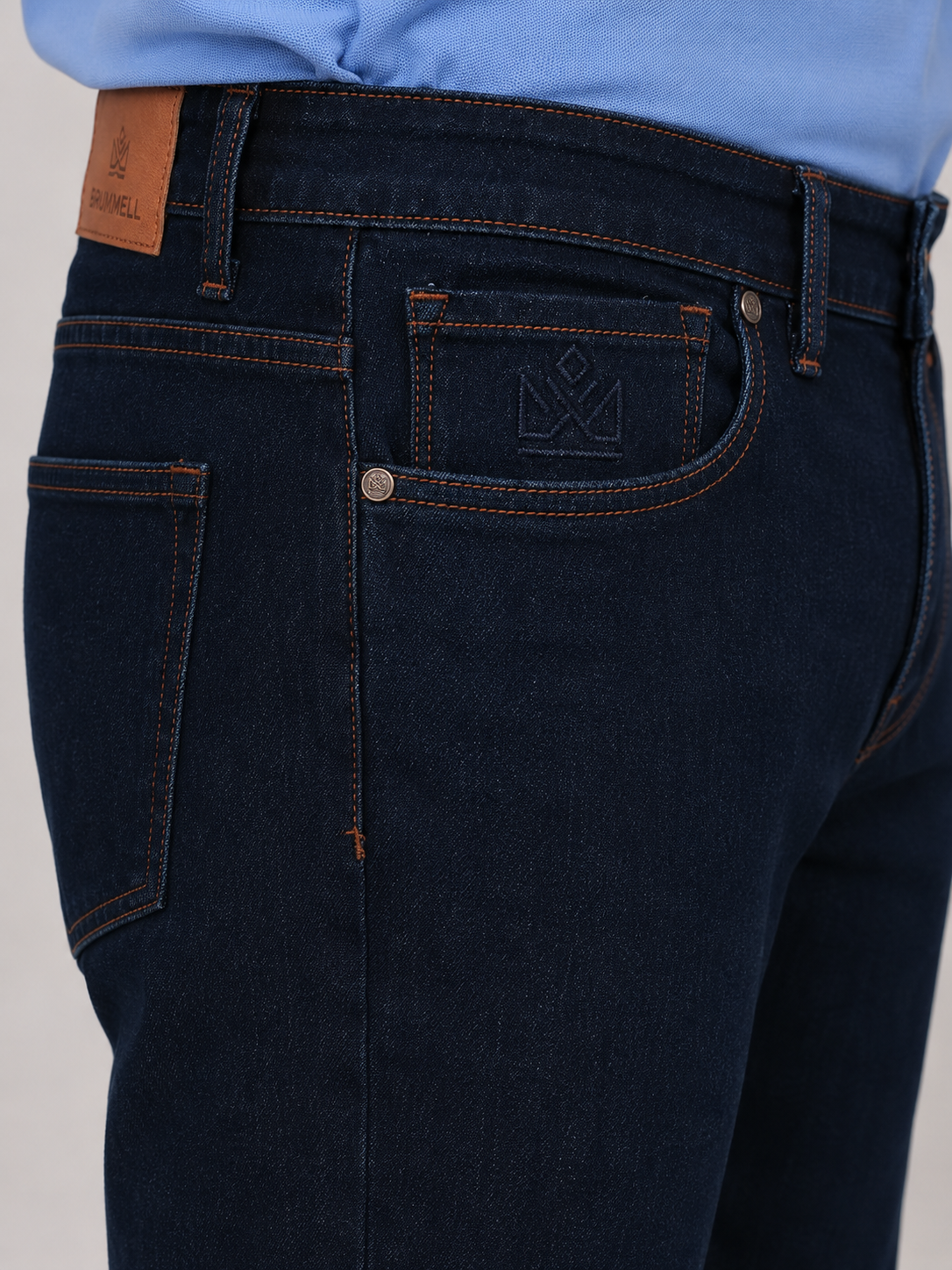 Navy Blue Slim Fit Denim