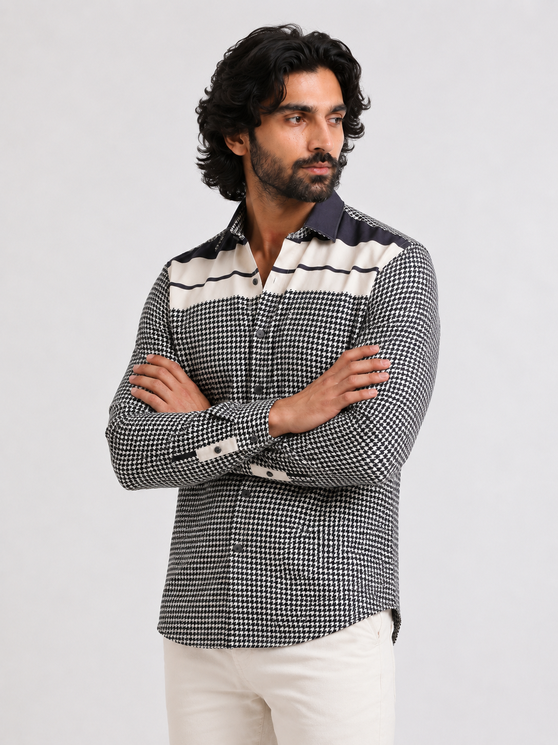Charcoal Mosaic Luxe Shirt