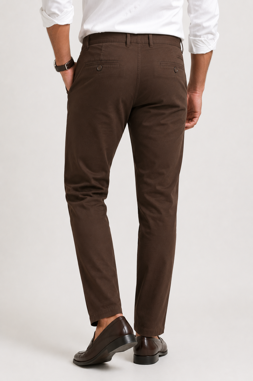 Dark Brown Cotton Trousers