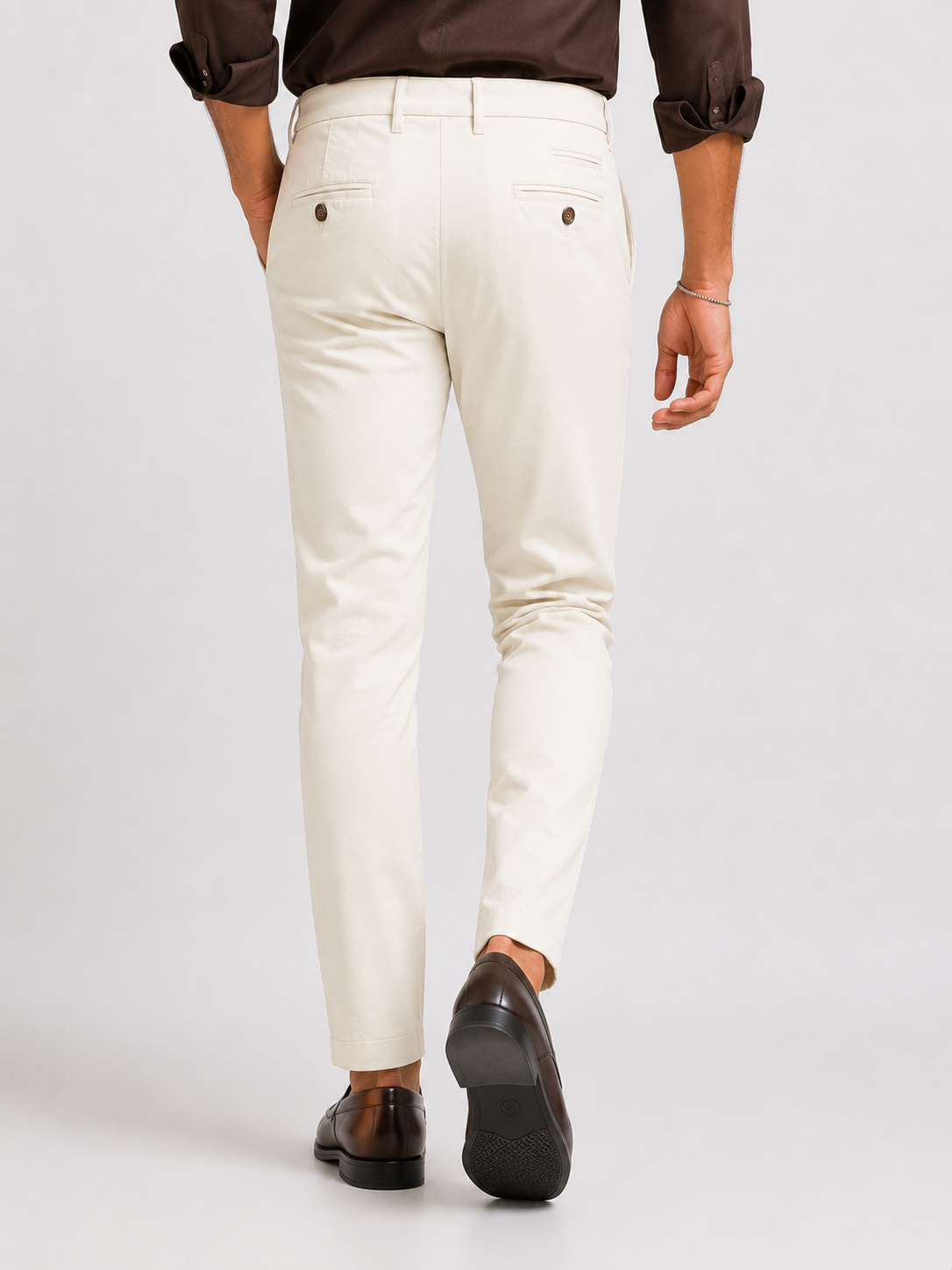 Ecru Dobby Trouser