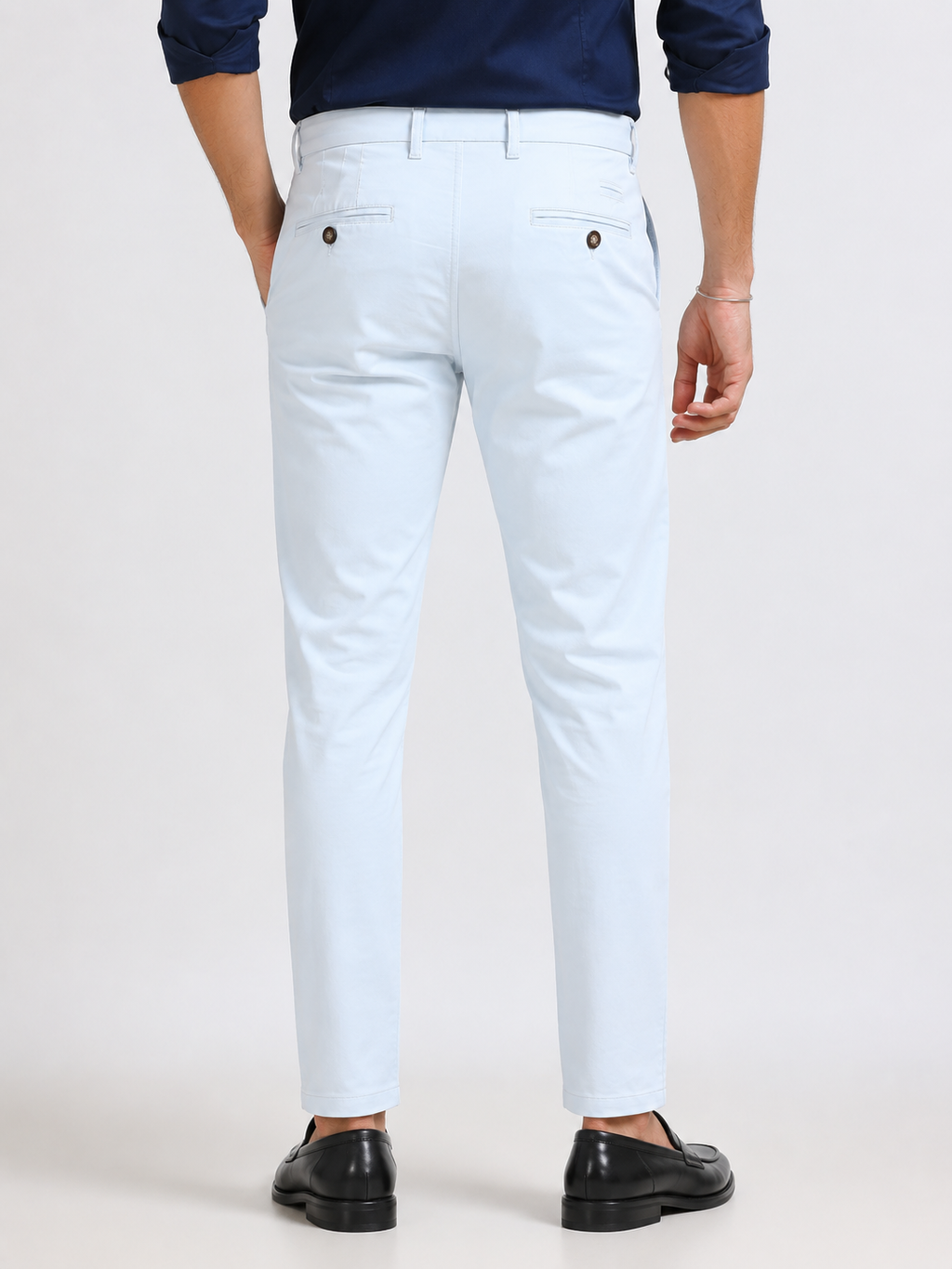 Pearl Grey Stretch Trouser