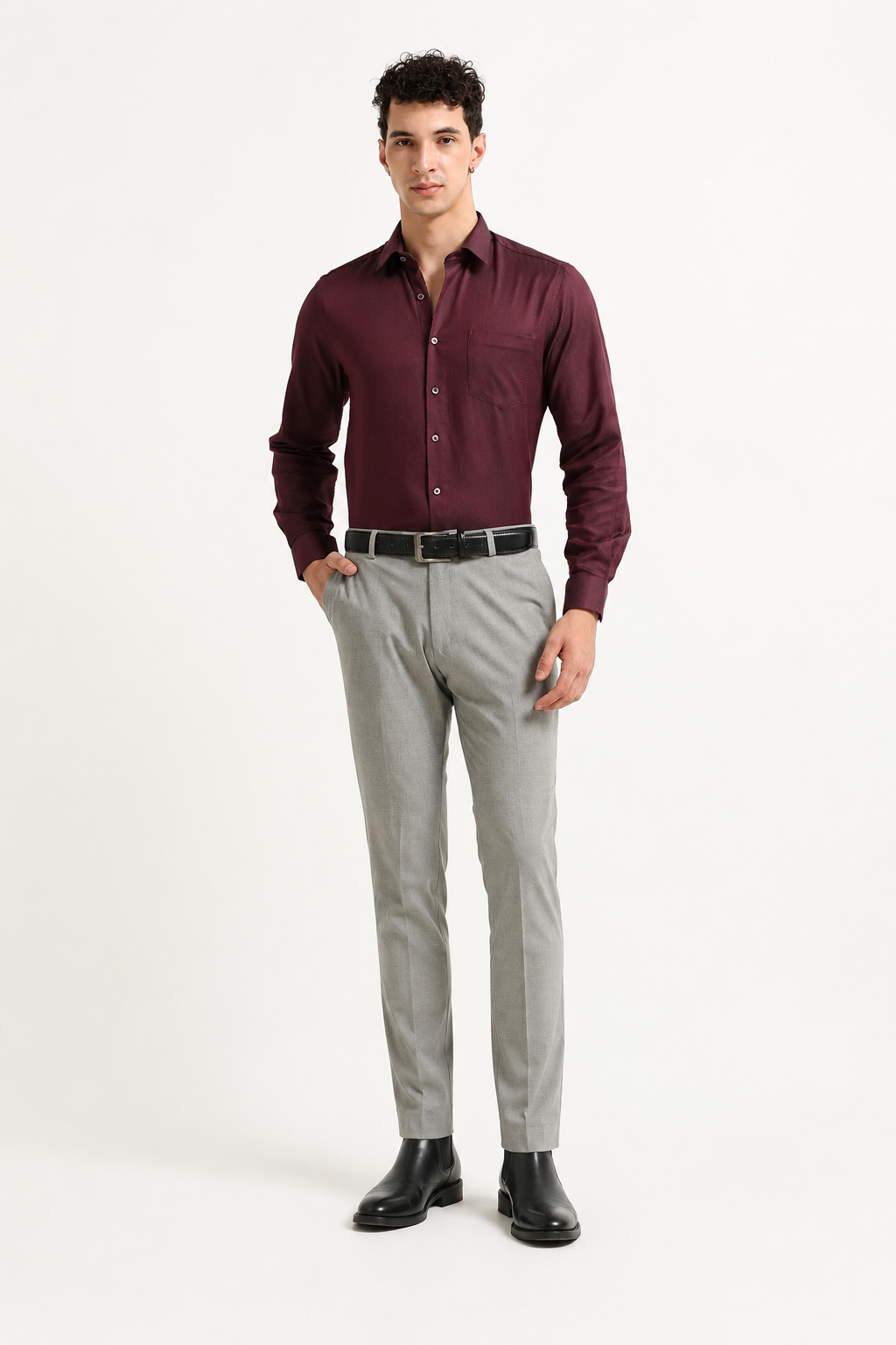 Ash Grey 4-Way Stretch Formal Trouser