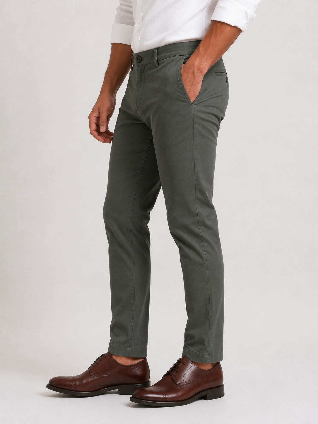 Olive Gap Twill Trousers