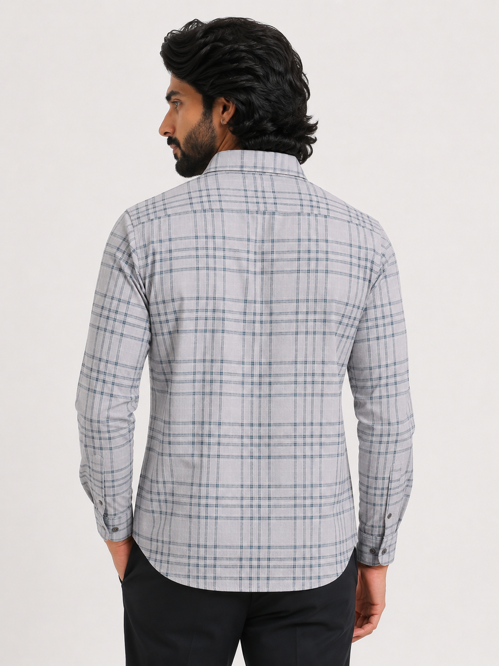 Mist Grey Jacquard Shirt