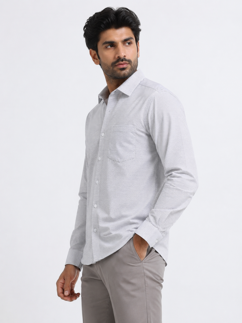 Silver Lined Jacquard Shirt