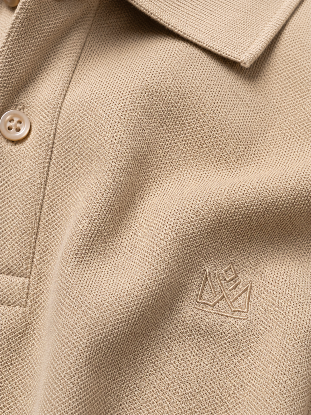 Premium Beige Piqué Polo T-Shirt