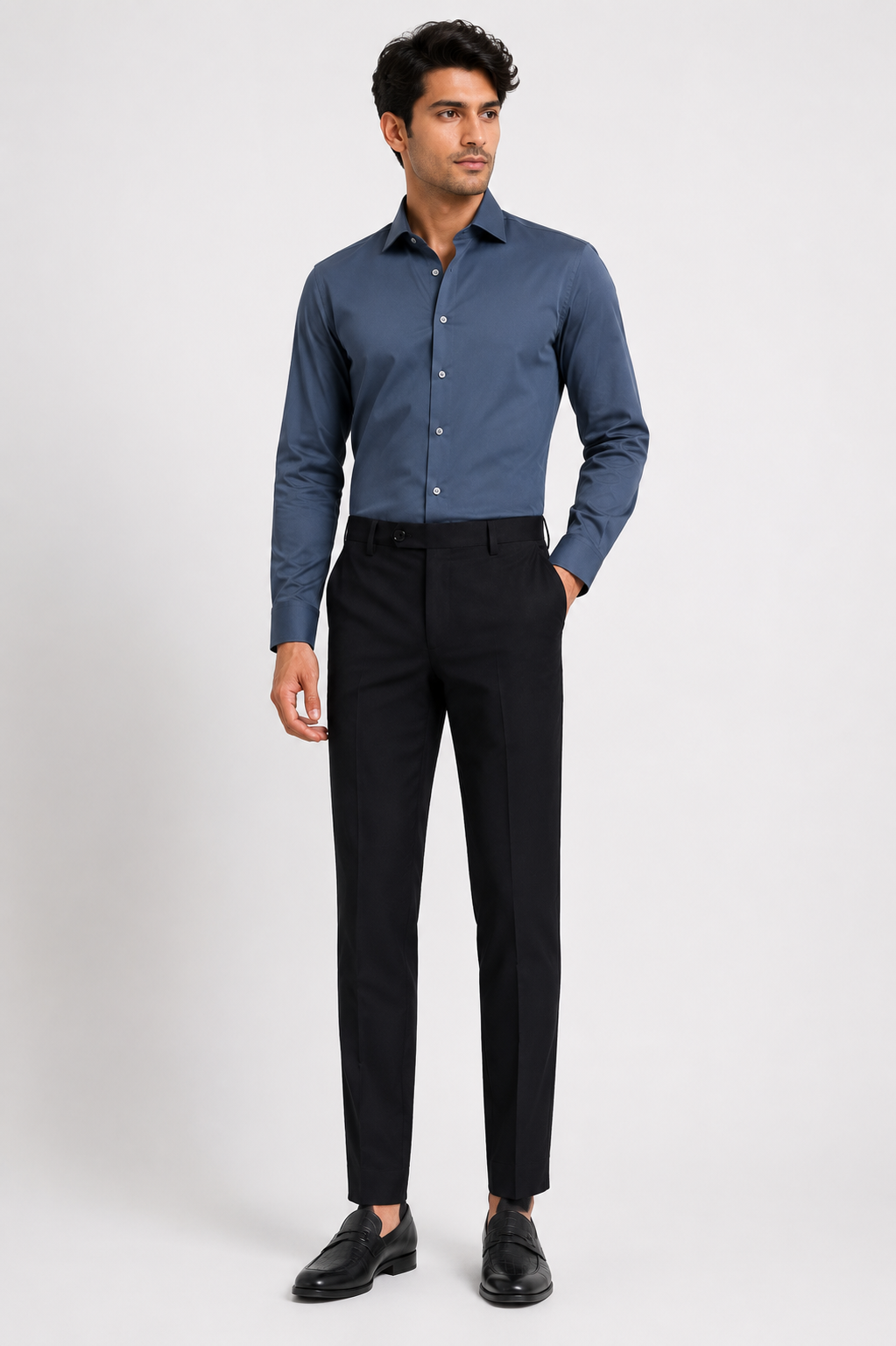 Black Essential Stretch Formal Pant