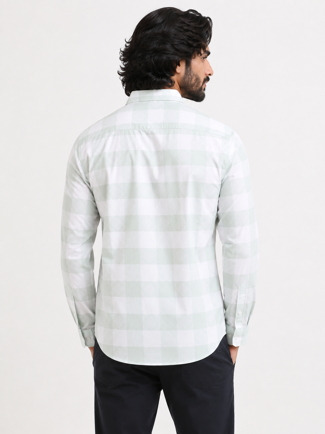 Pistachio Check Artisan Jacquard Shirt