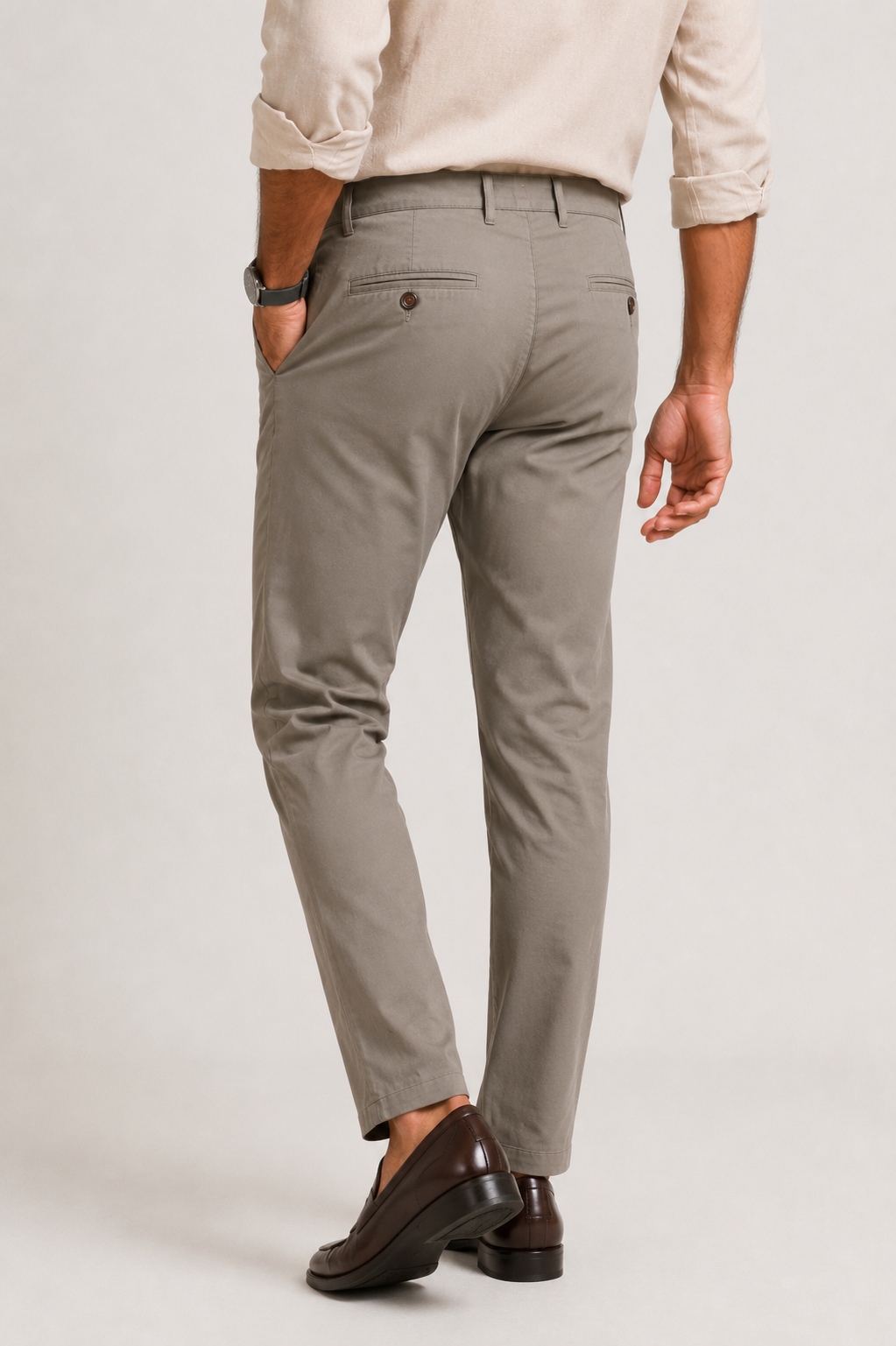 Light Khaki Twill Trouser