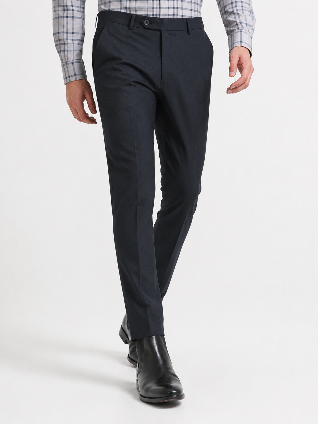 Dark Blue 4-Way Stretch Formal Trouser