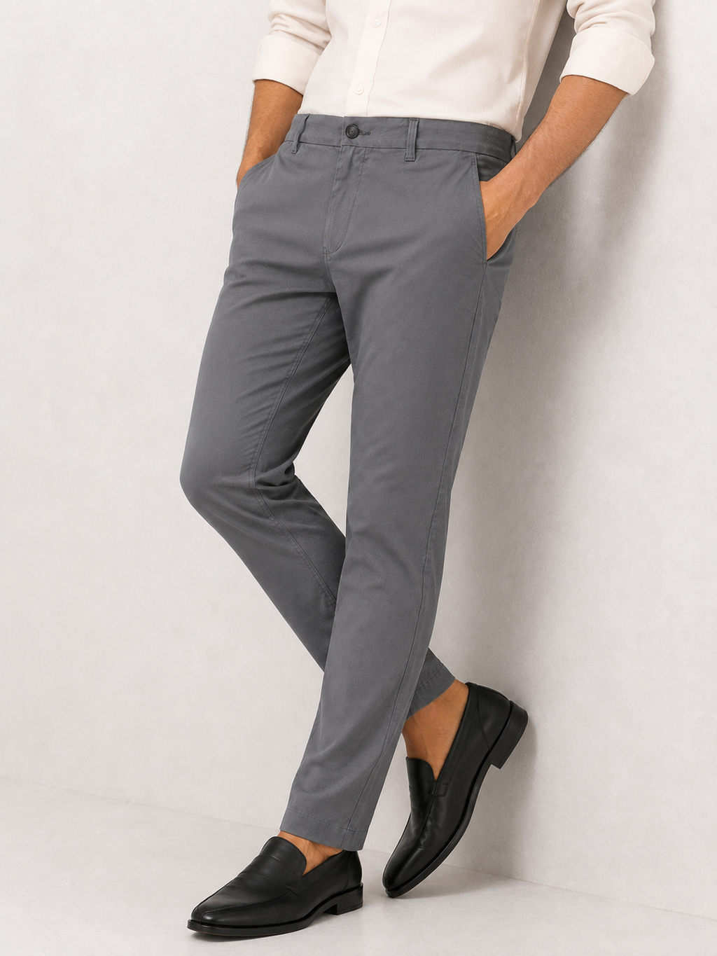 Grey Dobby Trouser