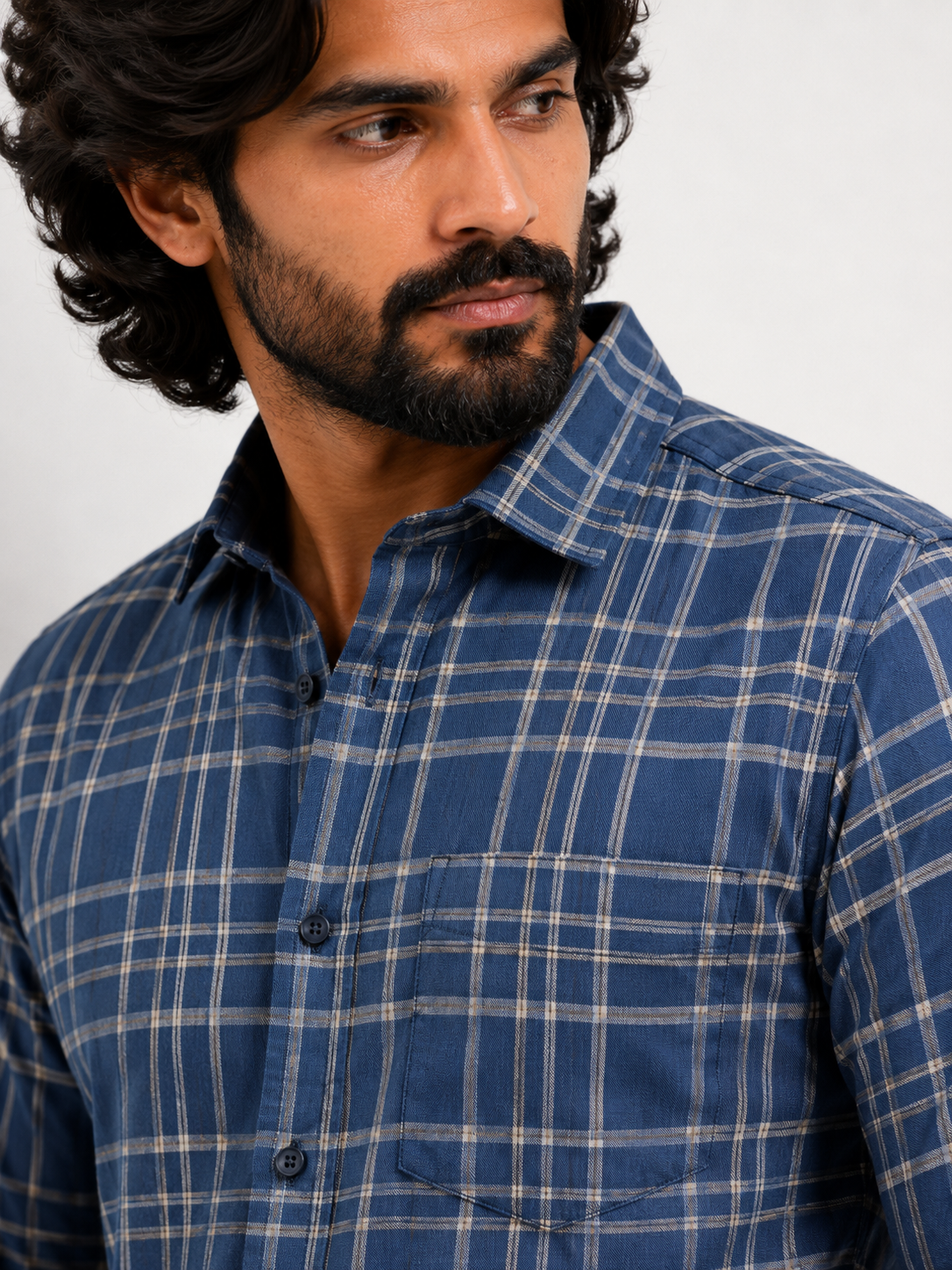 Graphite Blue Jacquard Shirt