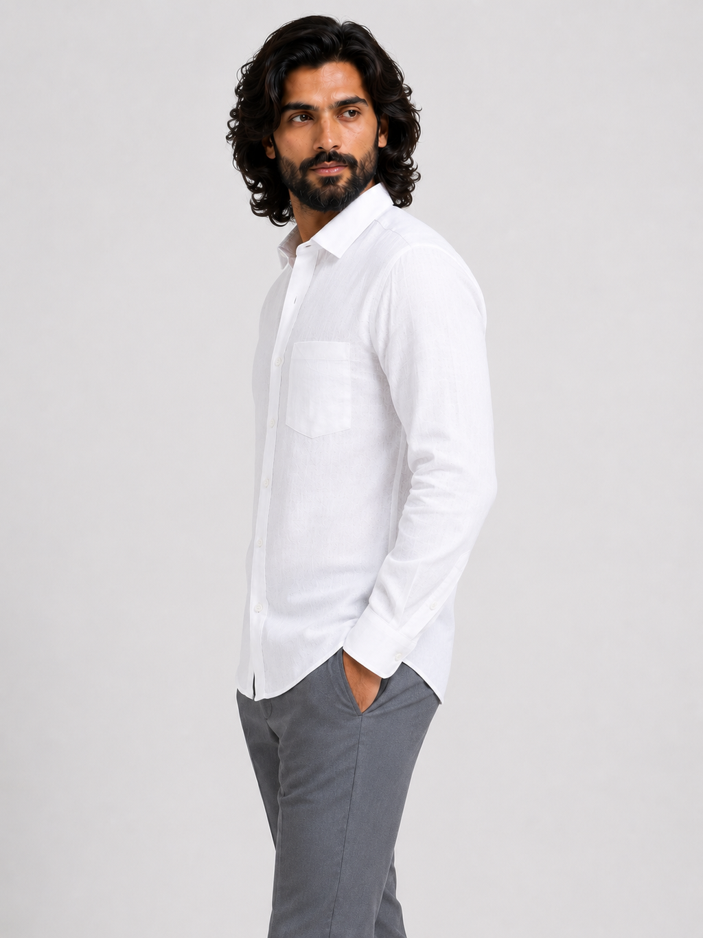 Arctic Breeze Linen Shirt