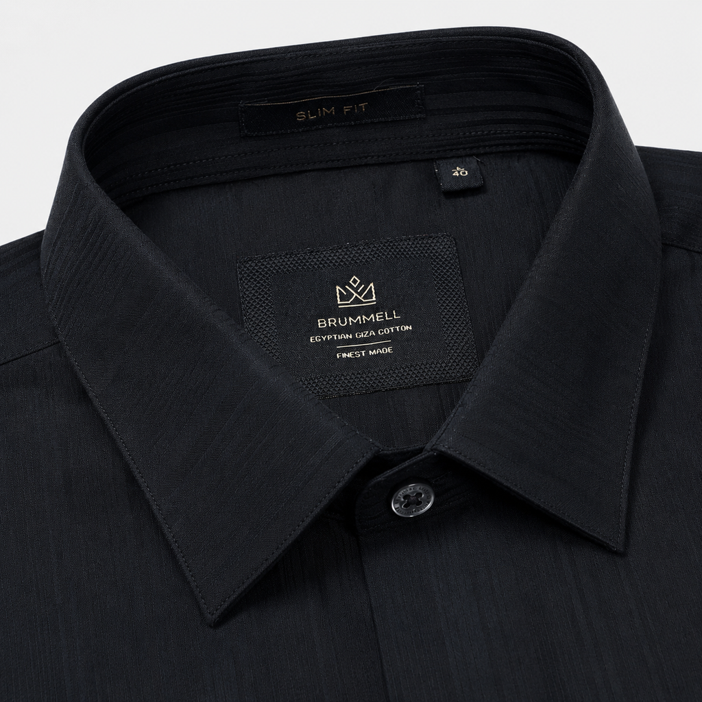 Midnight Linear Signature Jacquard Shirt