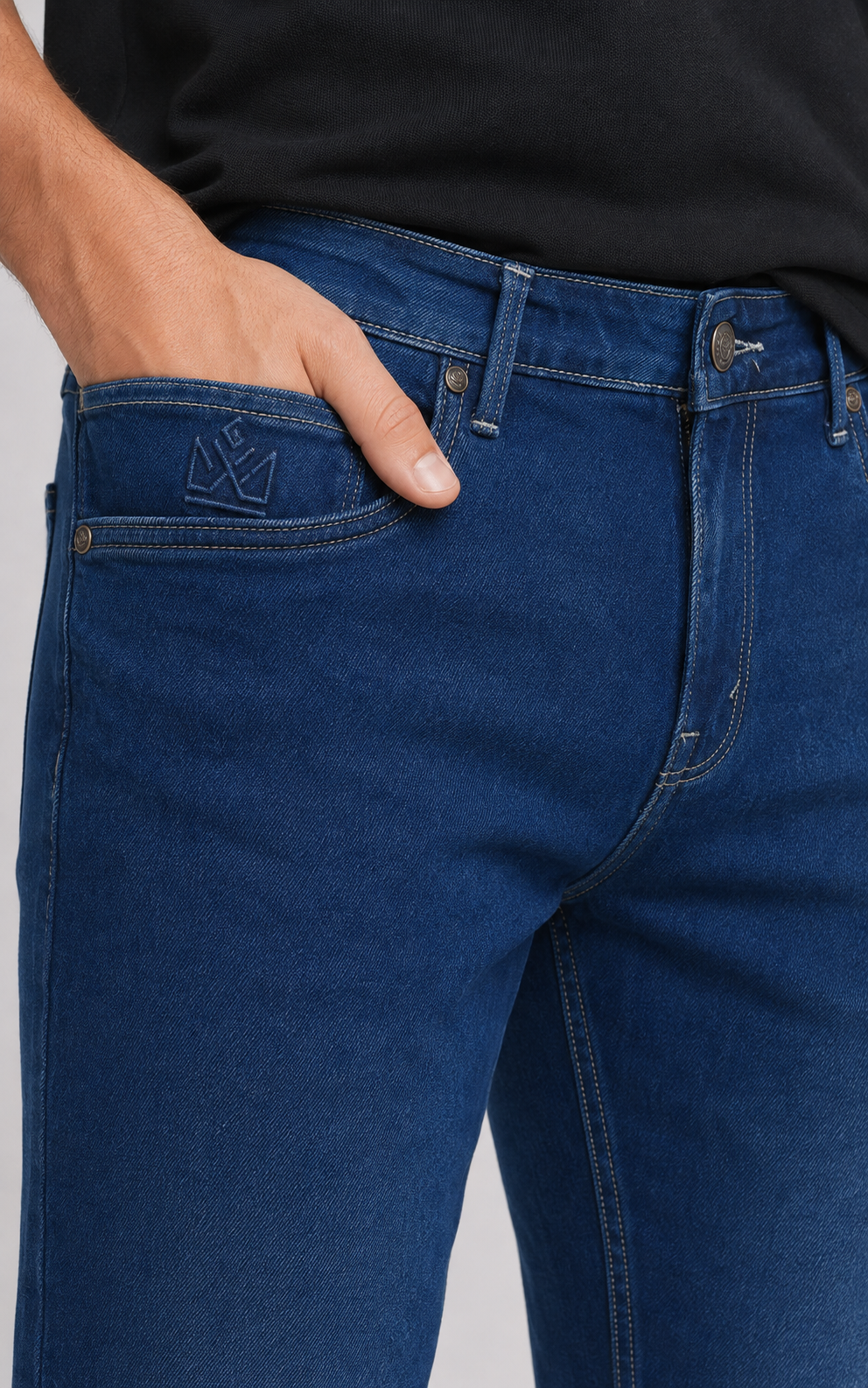 Dark Blue Slim Fit Denim
