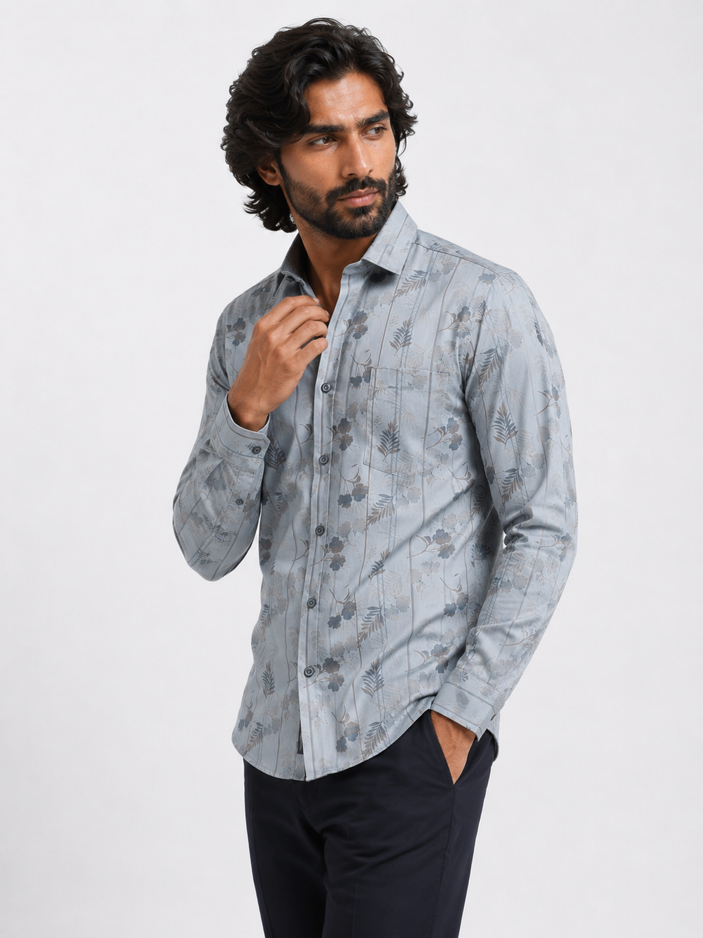 Tectonic Flora Artisan Pinstripe Shirt