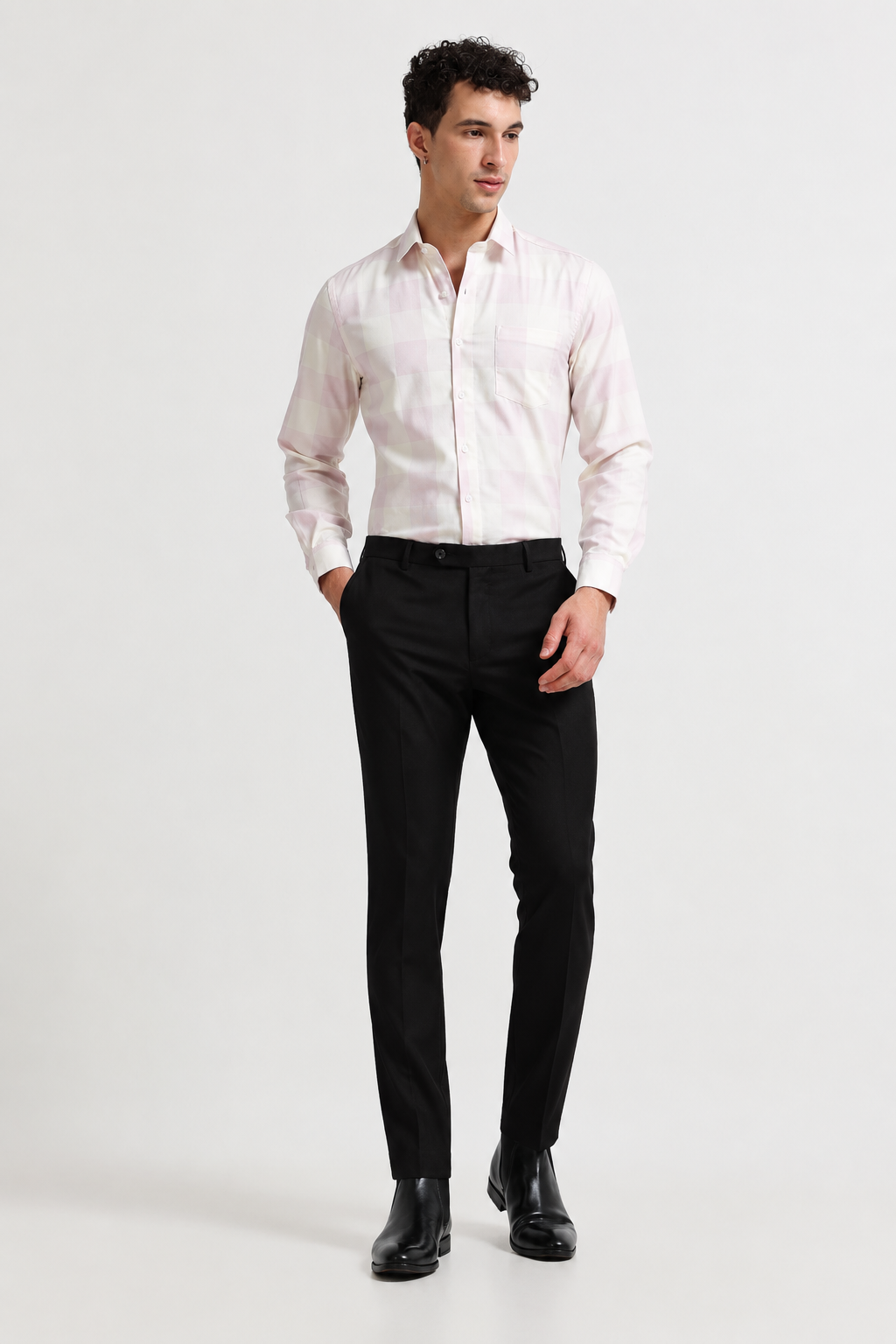 Black 4-Way Stretch Formal Trouser