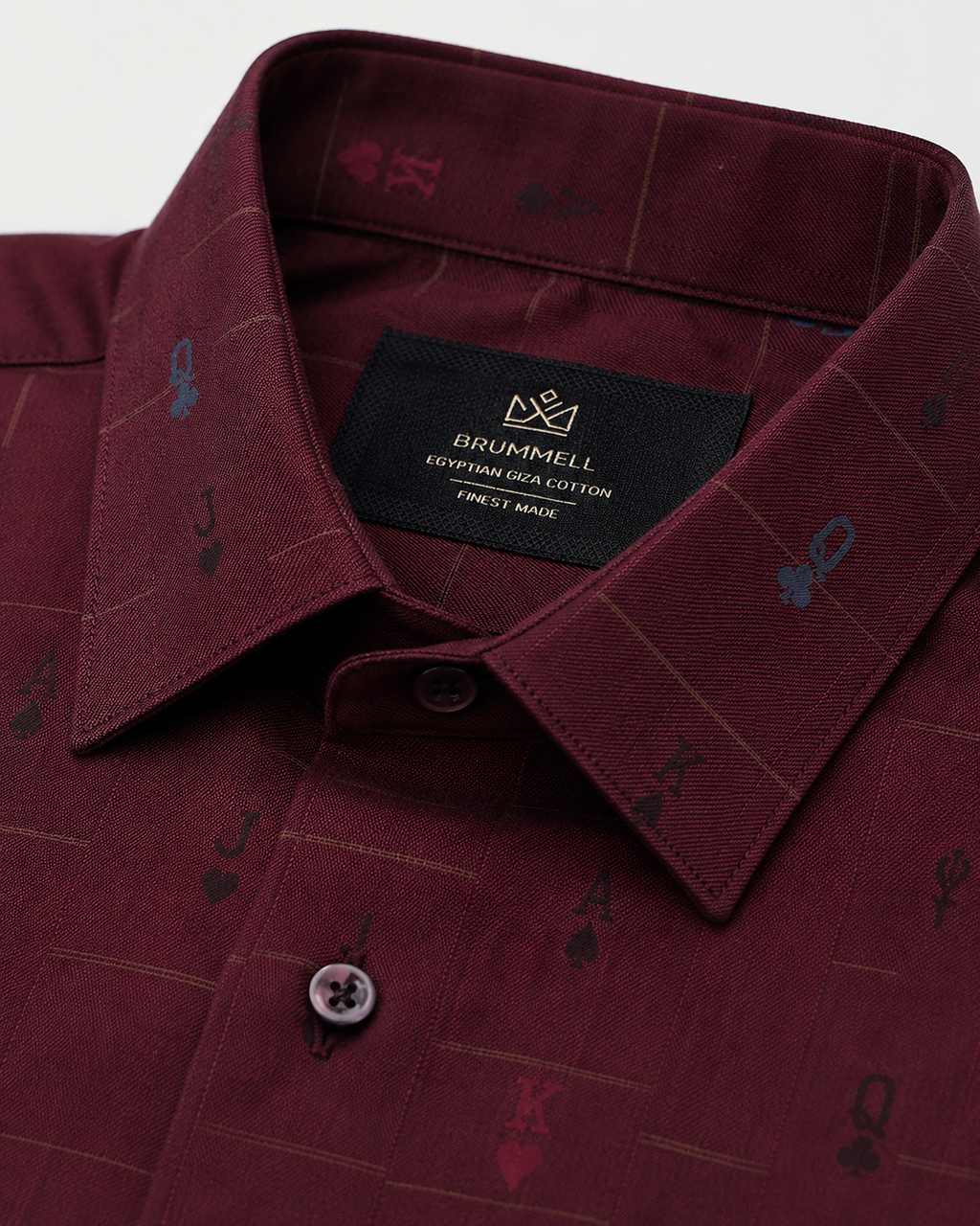 Crimson Cipher Jacquard Shirt