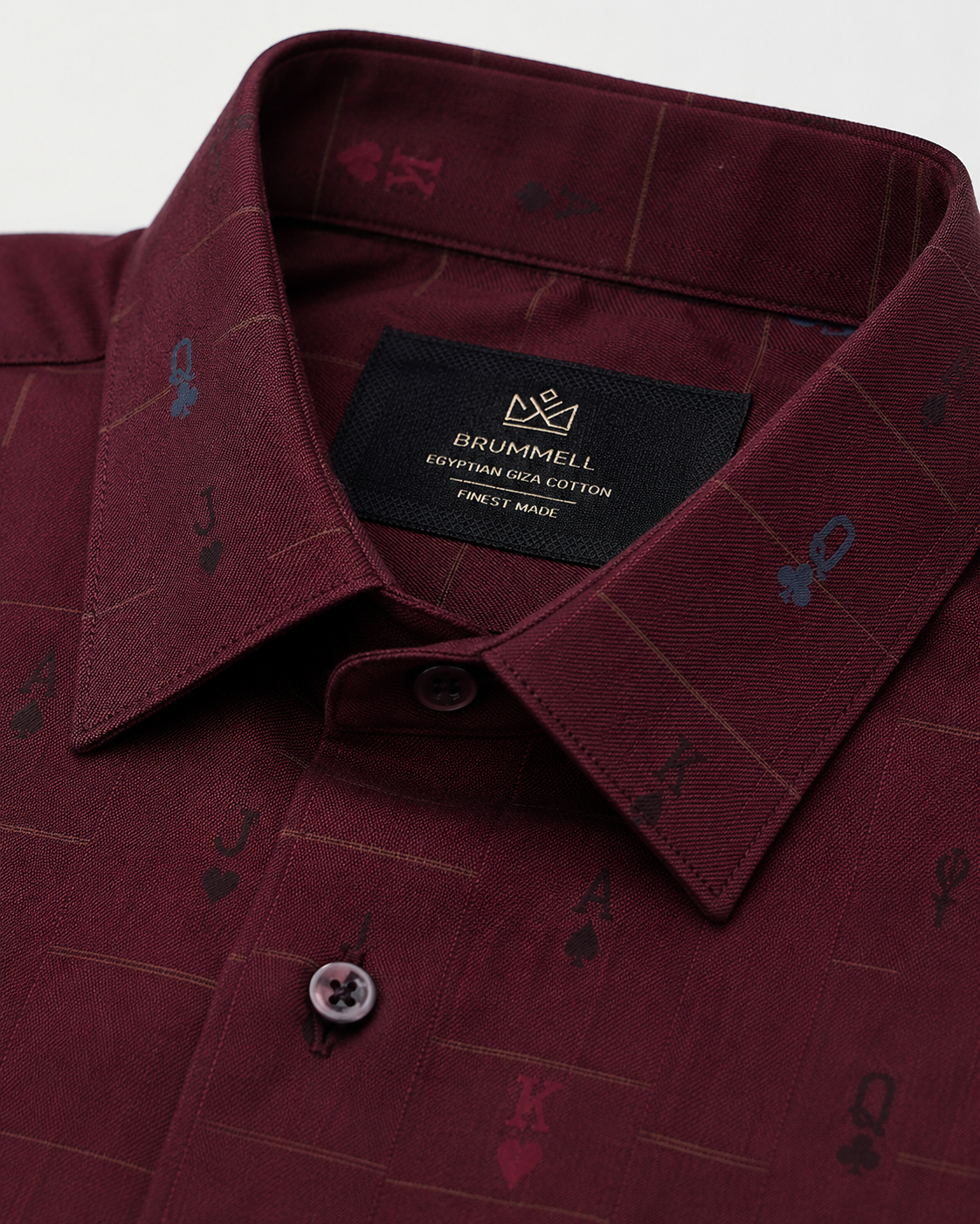 Crimson Cipher Jacquard Shirt