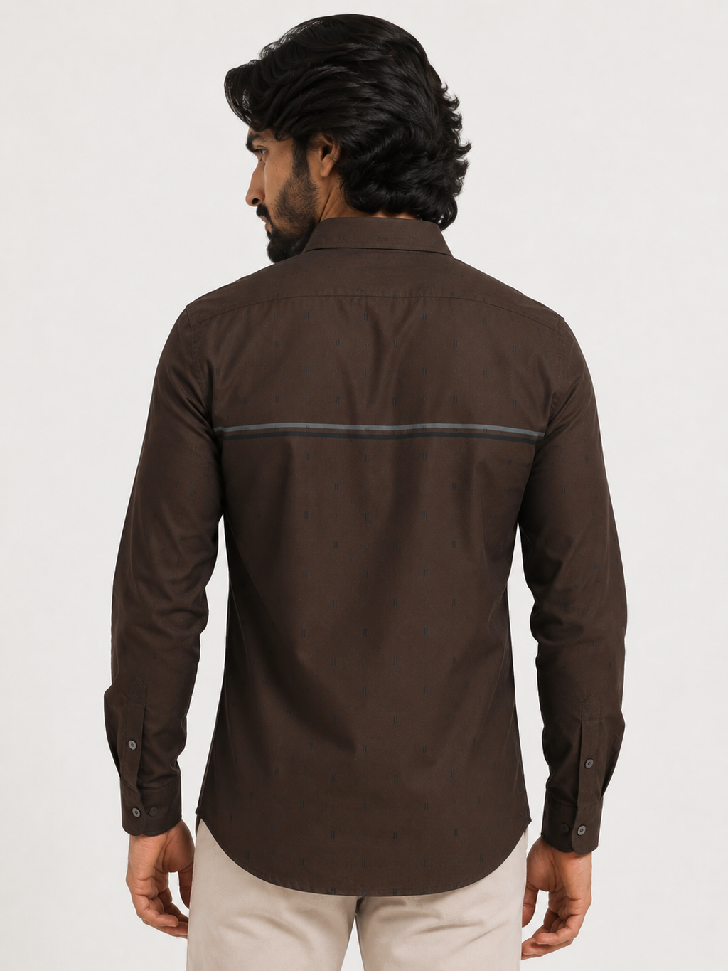 Mocha Luxe Jacquard Shirt
