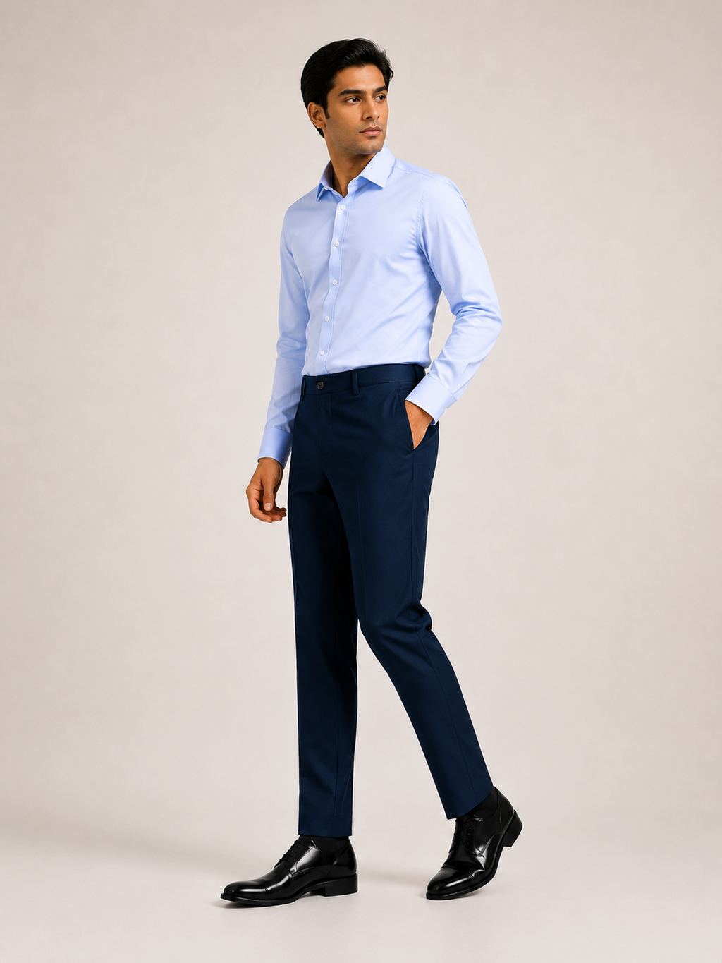 Blue Infinite 4-Way Stretch Formal Trouser