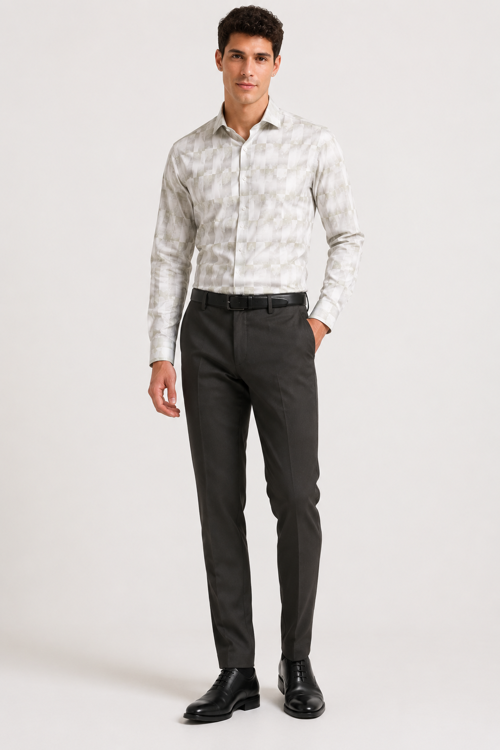Dark Grey 4-Way Stretch Formal Trouser