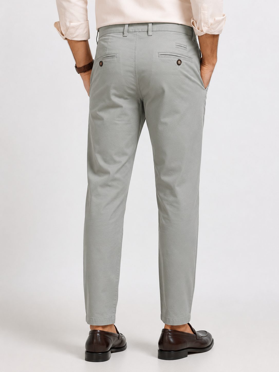 Olive Grey Stretch Trouser