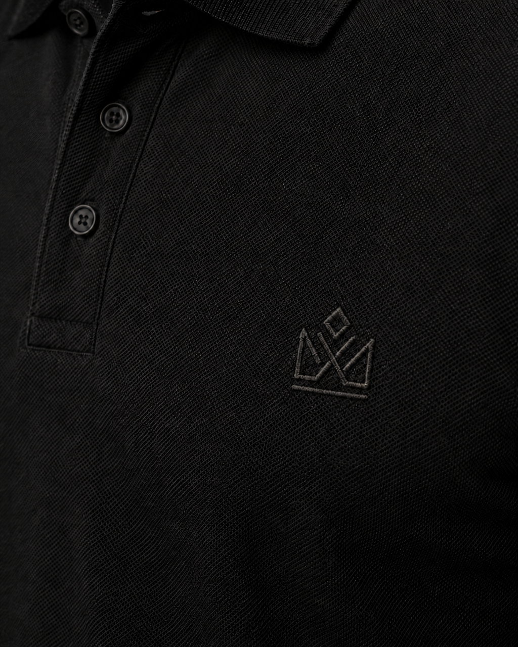 Premium Black Piqué Polo T-Shirt