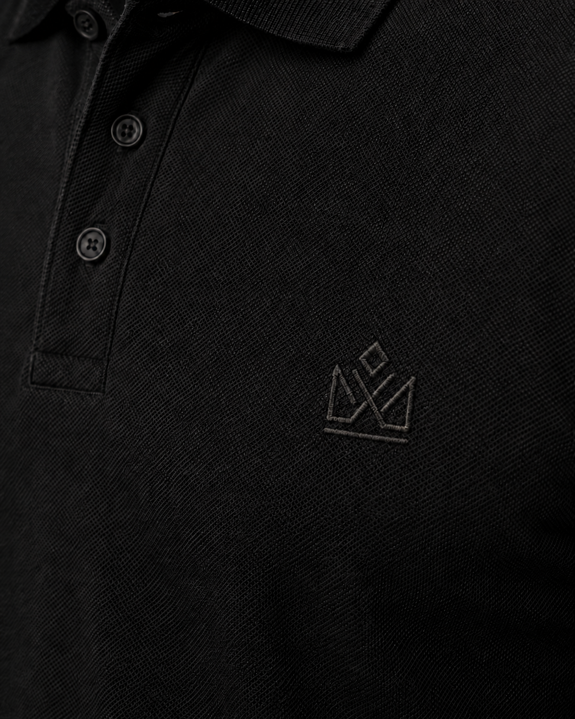 Premium Black Piqué Polo T-Shirt