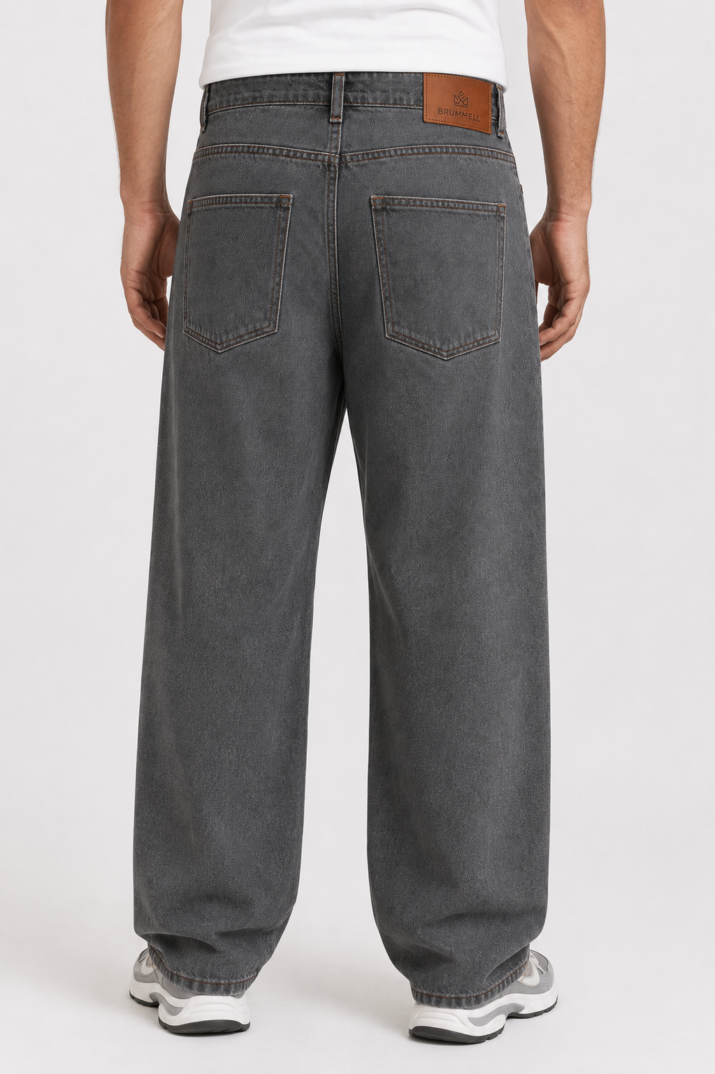 Smoke Grey Baggie Fit Denim