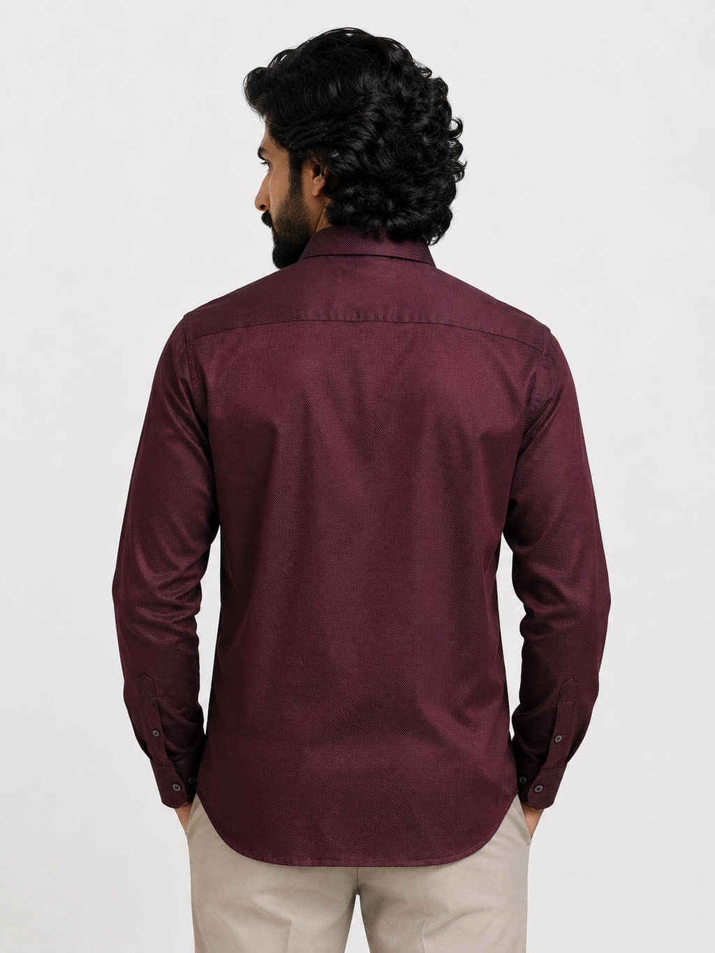 Oxblood Royale Textured Shirt