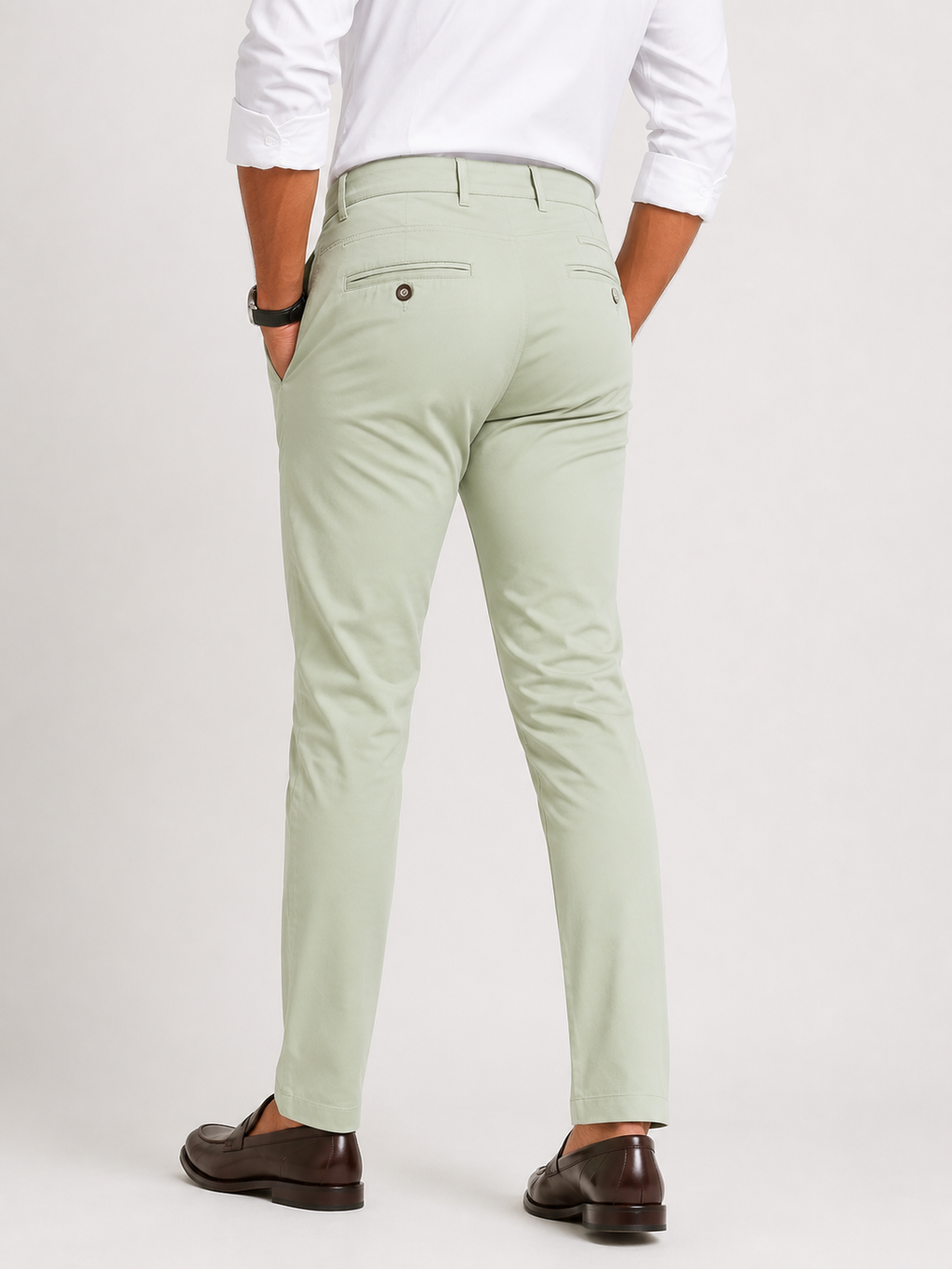Pista Green Cotton Trouser