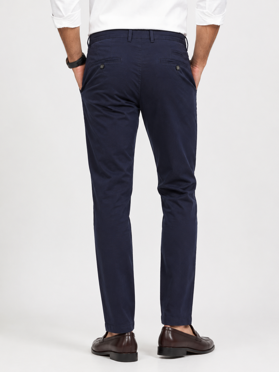 Dark Blue Cotton Trousers