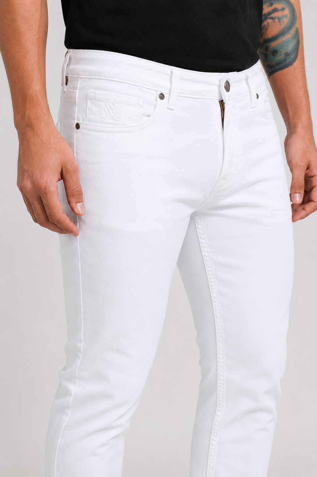 White Slim Fit Denim