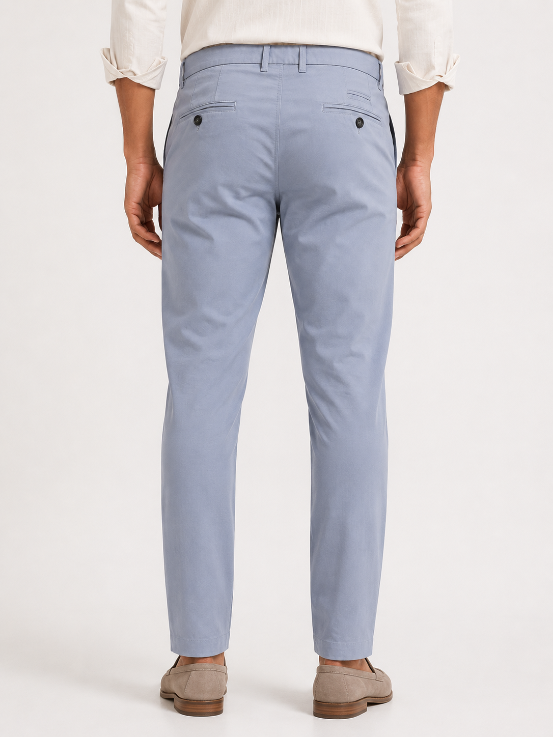 Bluish Grey Cotton Trousers