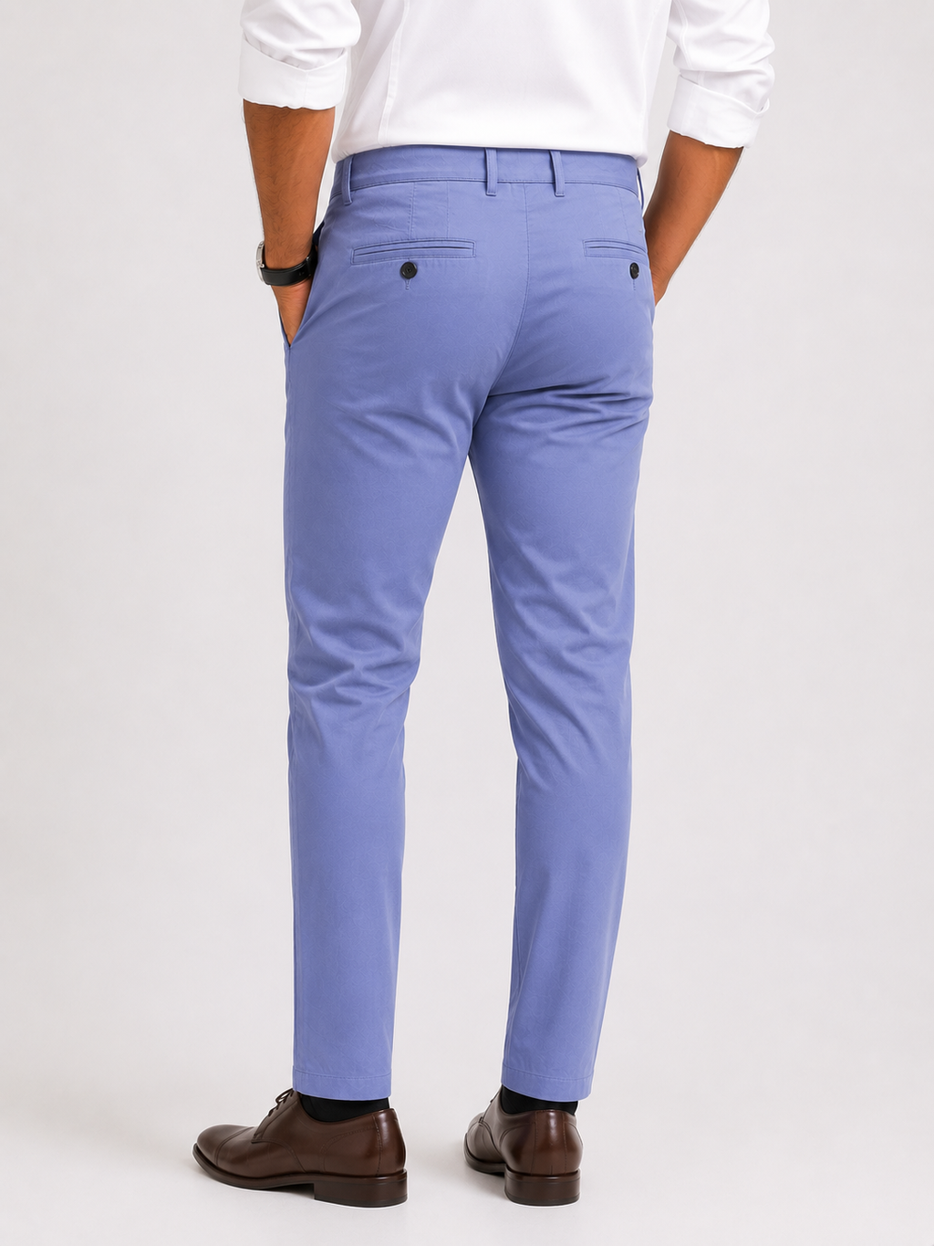 Airforce Blue Cotton Trousers