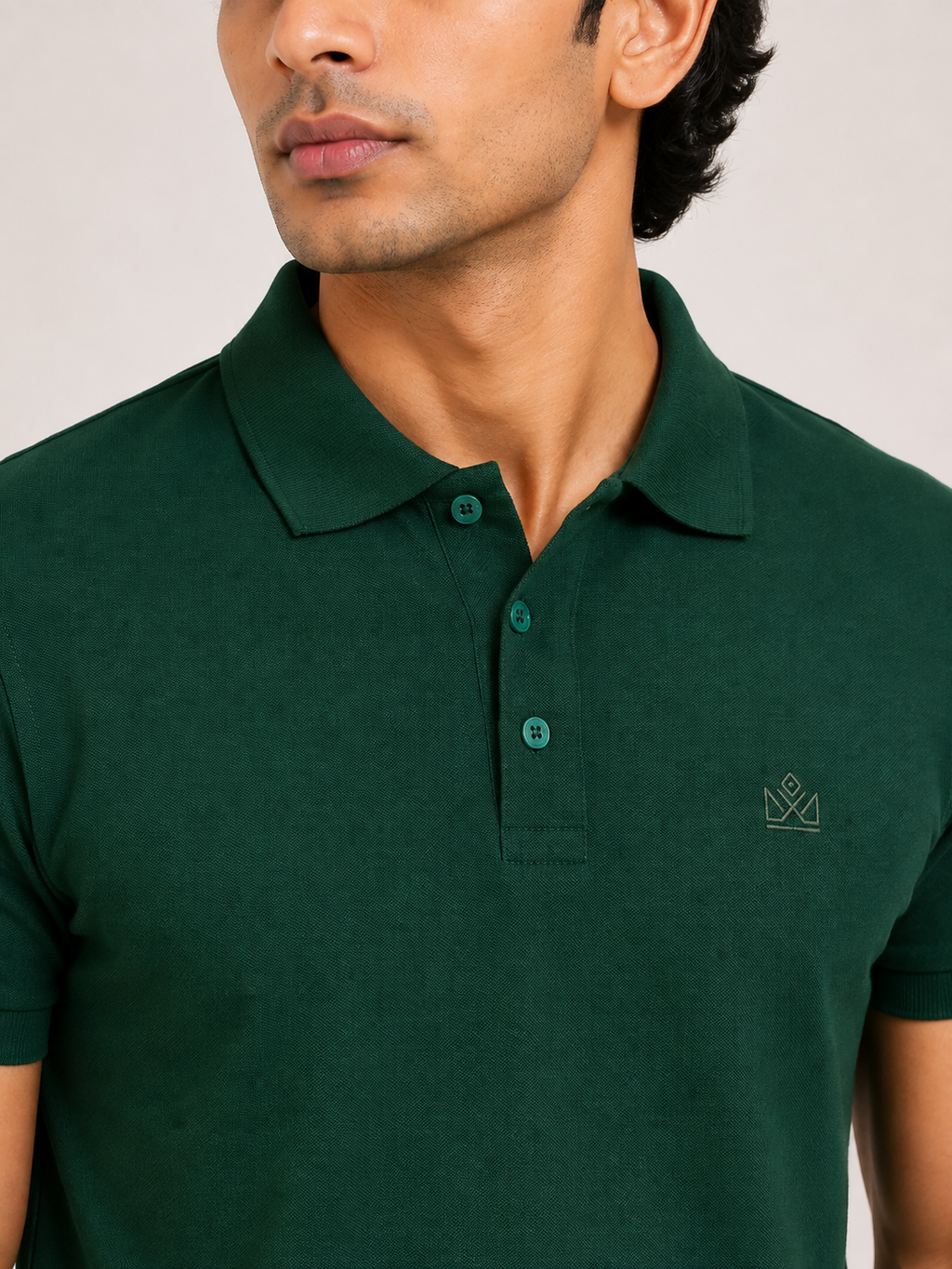 Forest Green Piqué Polo T-Shirt