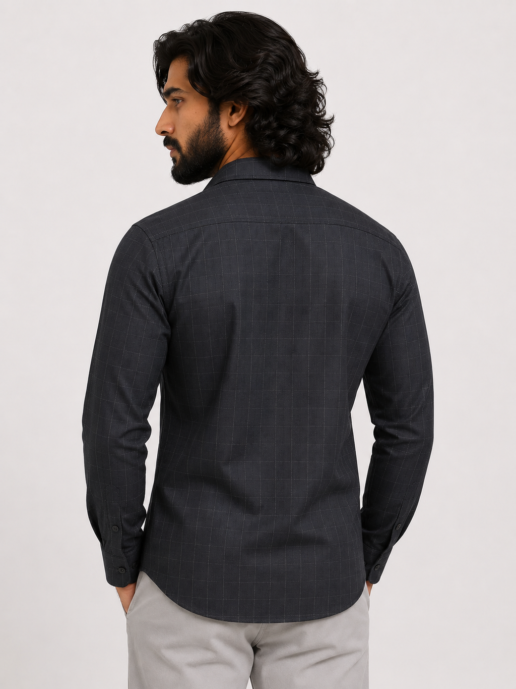 Iron Grey Jacquard Shirt